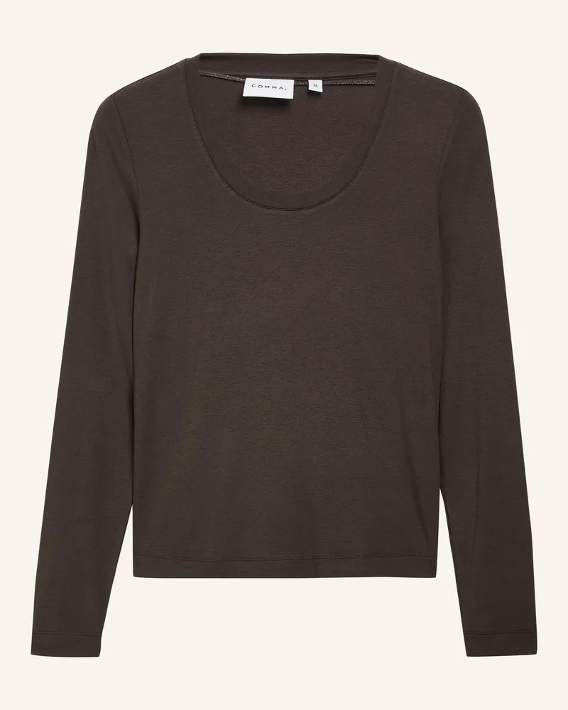 COMMA T-Shirt braun Braun
