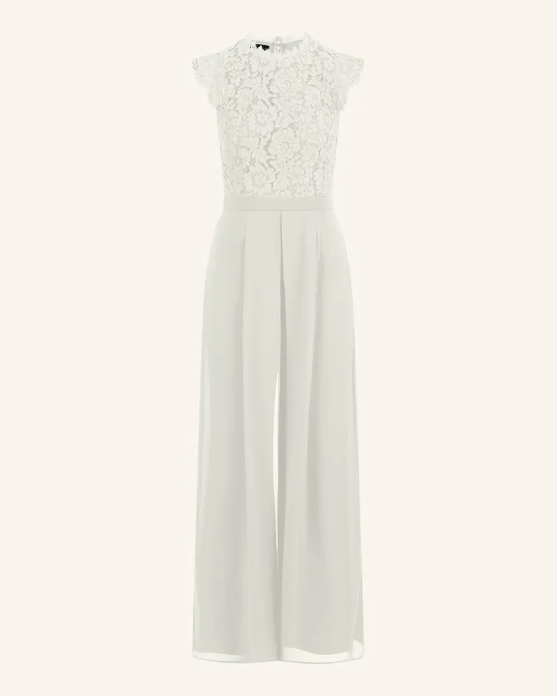 Apart Jumpsuit mit Spitze Creme