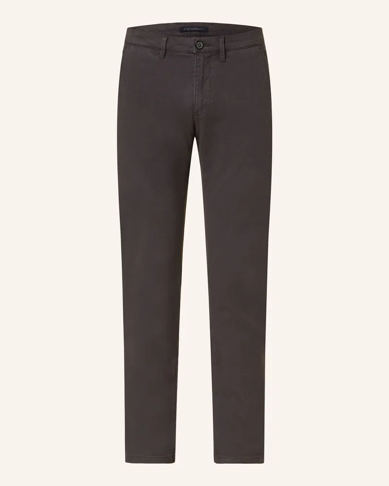 Strokesman's Piqué-Chino Slim Fit Dunkelgrau