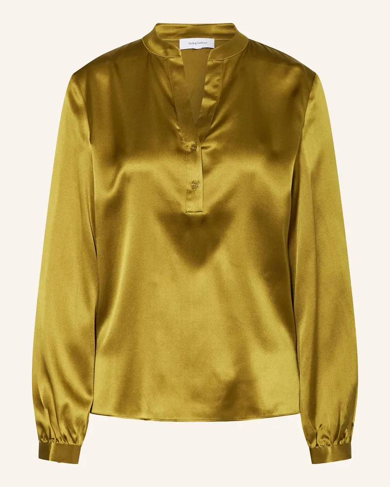 Darling Harbour Blusenshirt aus Seide Oliv