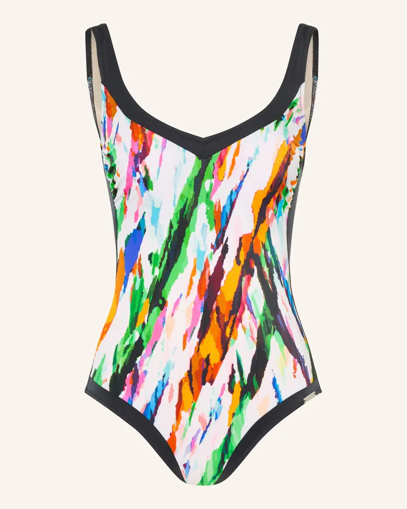 Charmline Shape-Badeanzug Dynamic Abstract schwarz Schwarz