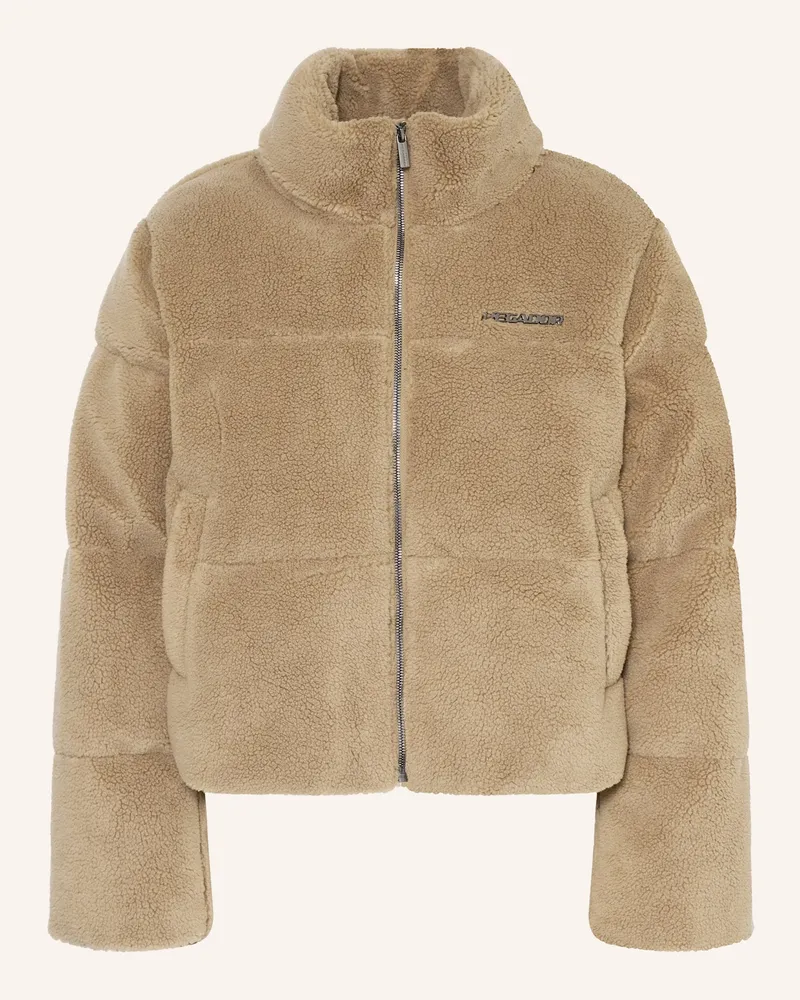 PEGADOR Steppjacke aus Teddyfell Beige