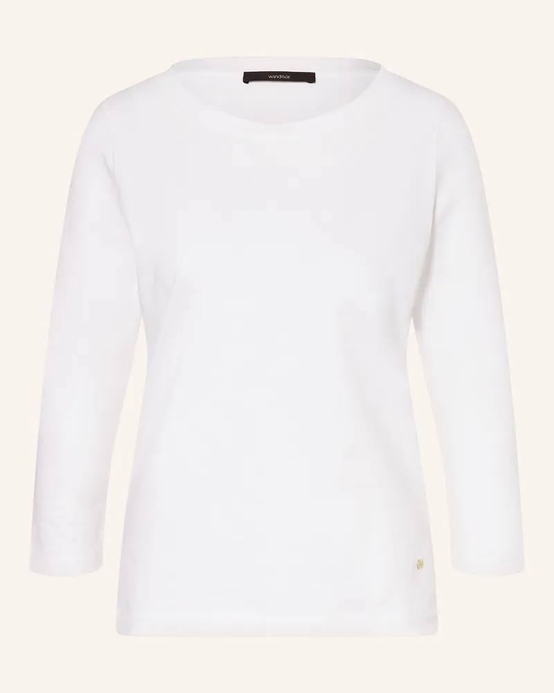 windsor. Shirt mit 3/4-Arm Weiss