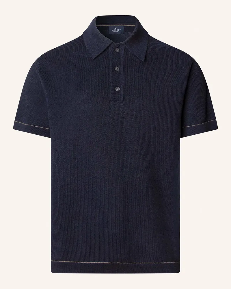 Hackett Poloshirt TEXTURED KNIT POLO Dunkelblau