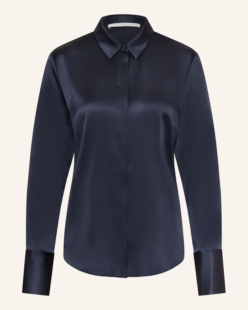 Herzen's Angelegenheit Hemdbluse aus Seide Dunkelblau