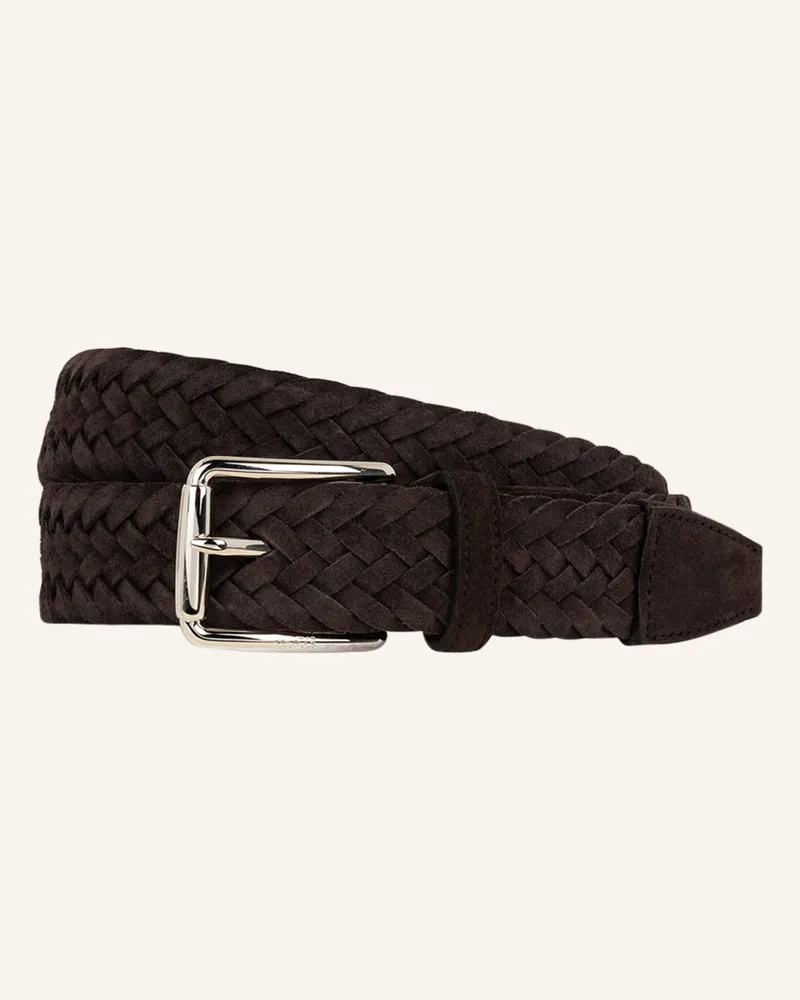 TOD'S Flechtgürtel Dunkelbraun