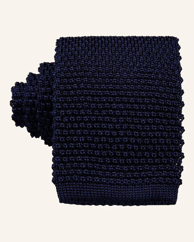 Brunello Cucinelli Strick-Krawatte blau Dunkelblau