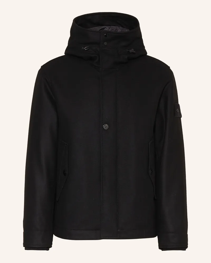 Stone Island Flanelljacke GHOST Schwarz