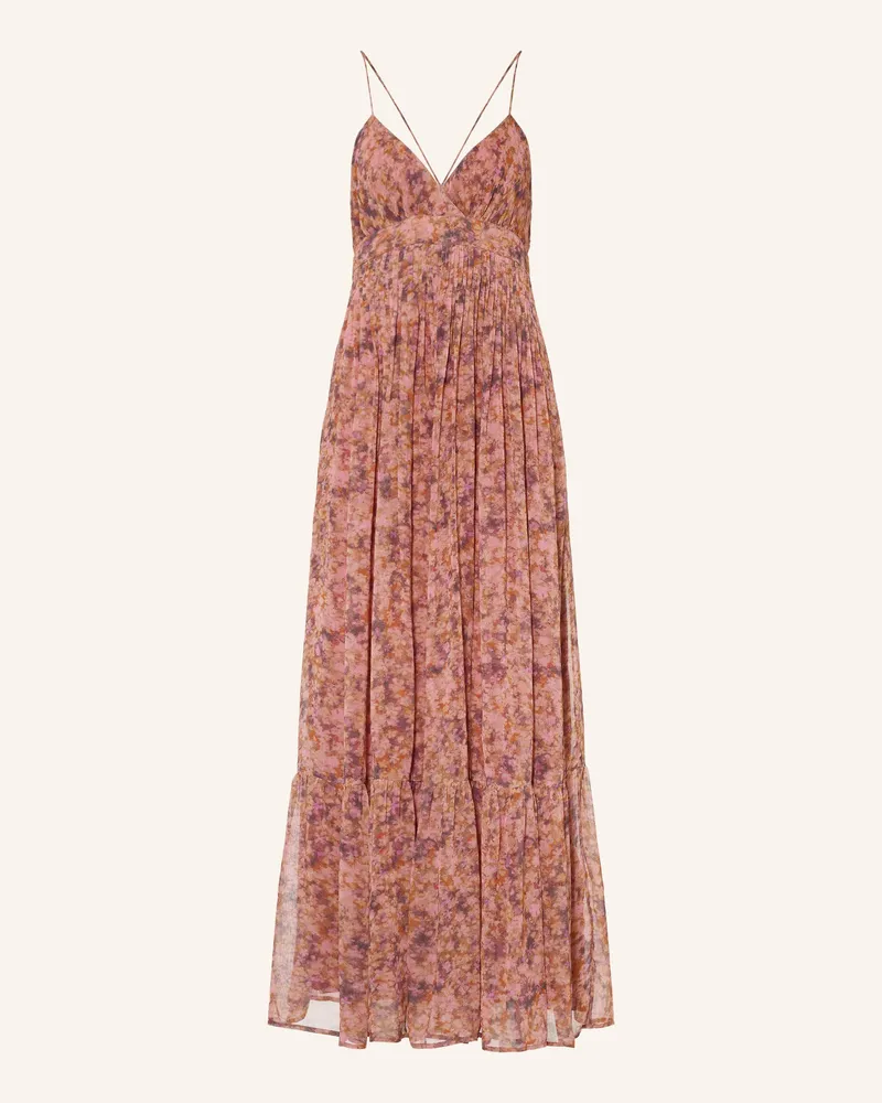 ba&sh Kleid Agnes Mit Plissees pink Altrosa
