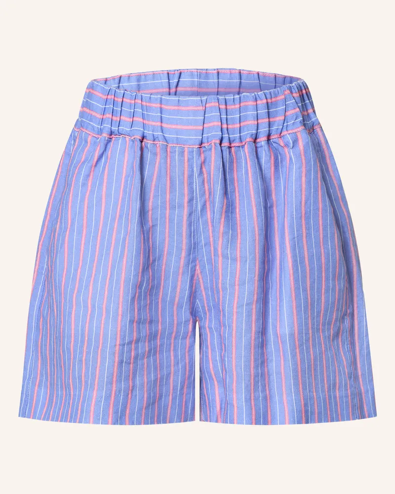 120% Lino Leinenshorts Hellblau