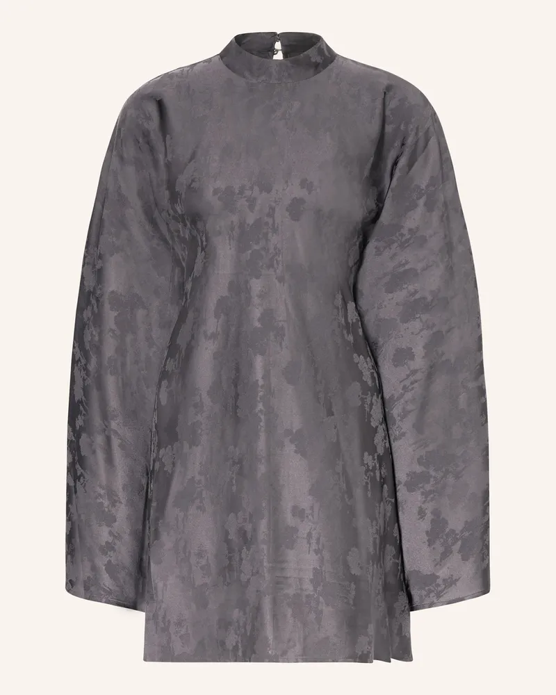 ROTATE Birger Christensen Jacquard-Kleid Dunkelgrau