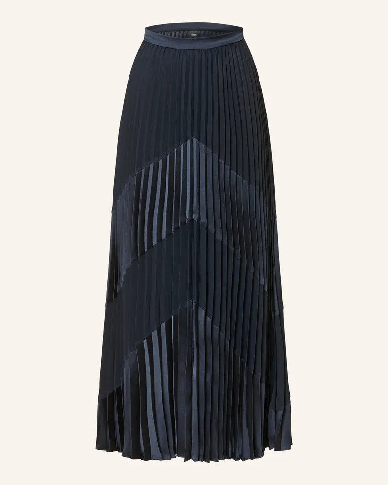 HUGO BOSS Plisseerock Vennyta blau Dunkelblau