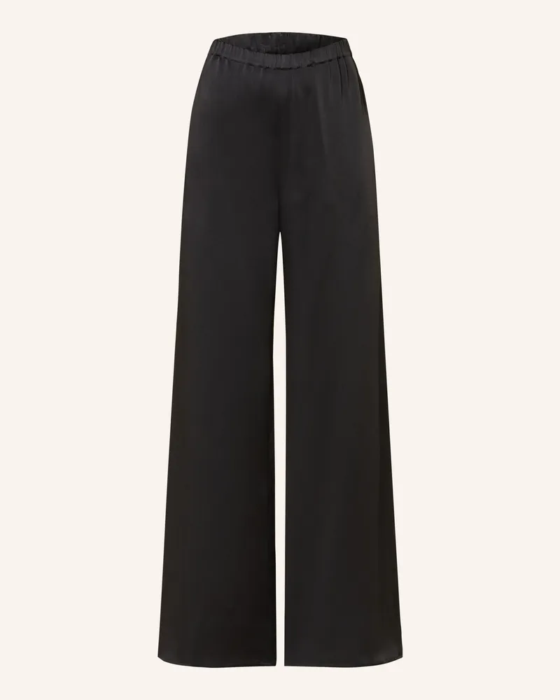 Antonelli Firenze Marlenehose SHILLER aus Satin Schwarz