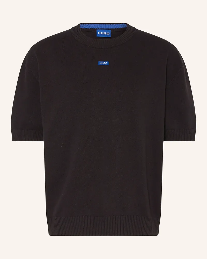 HUGO BOSS Strickshirt San Carson schwarz Schwarz