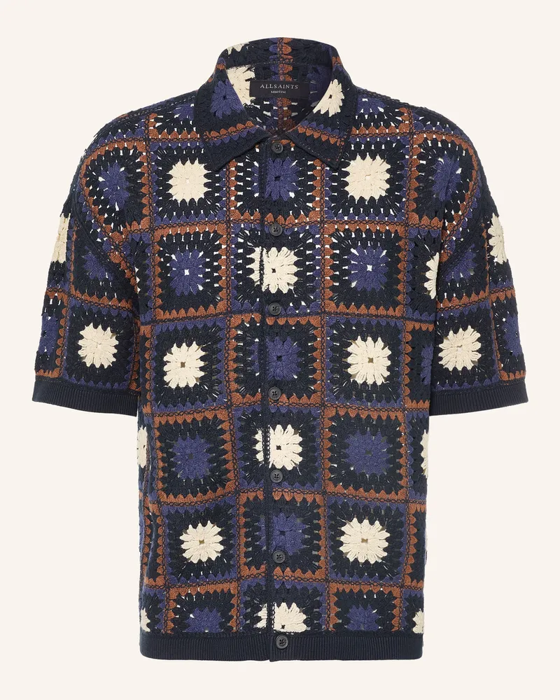 AllSaints Strick-Overshirt Mandon blau Dunkelblau