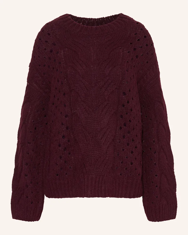 Mrs & HUGS Pullover mit Alpaka Bordeaux