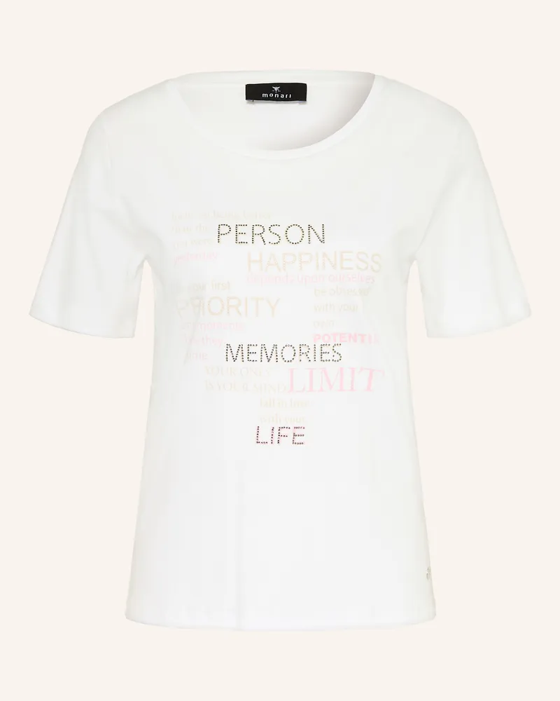 monari T-Shirt mit Schmucksteinen Creme