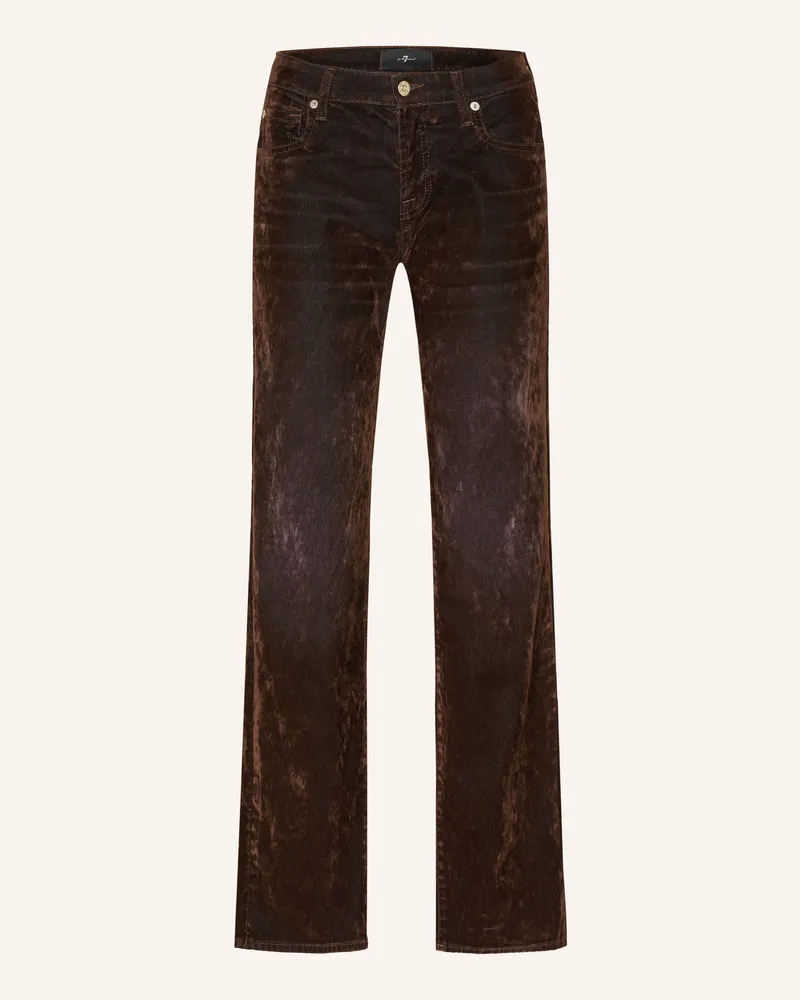7 for all mankind Coated Jeans Low Straight braun 3te