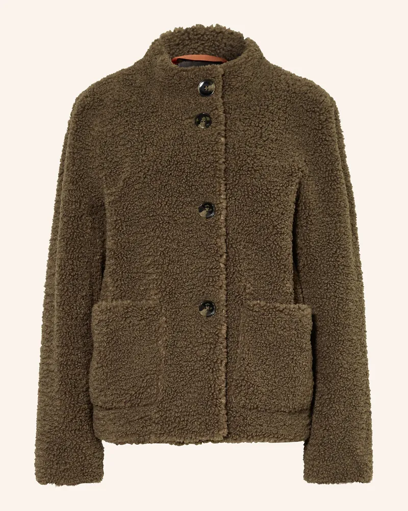 Fuchs Schmitt Teddyfell-Jacke Dunkelbraun