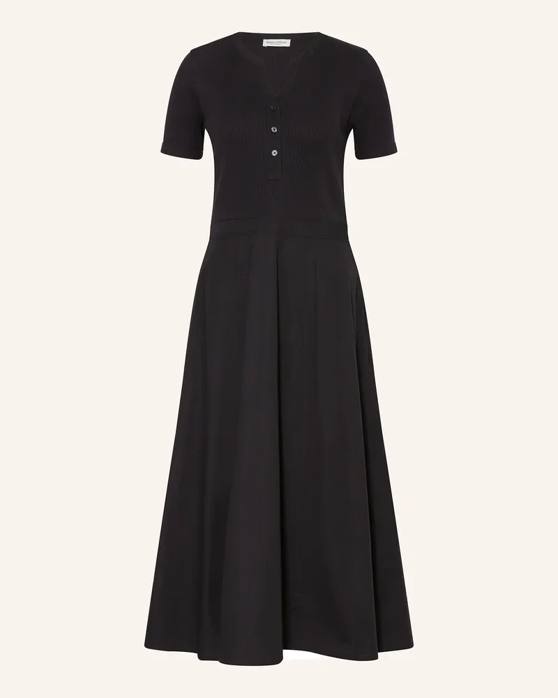 Marc O'Polo Kleid Im Materialmix schwarz Schwarz
