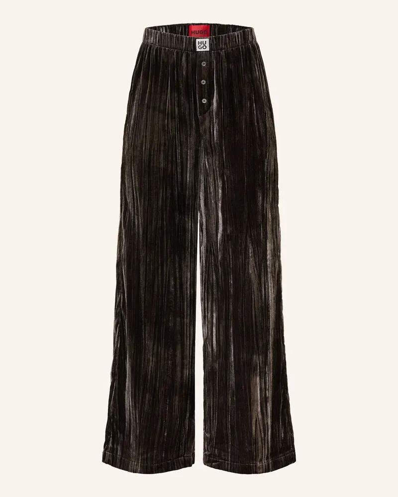 HUGO BOSS Schlafhose Velvet Aus Nicki grau Dunkelgrau