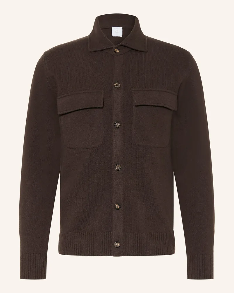 Eleventy Strick-Overshirt braun Dunkelbraun