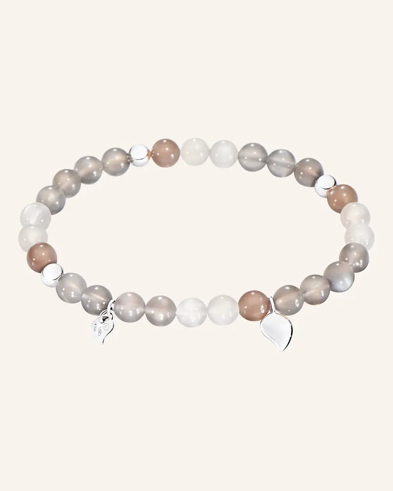 TAMARA COMOLLI Armband BRACELET INDIA 'CASHMERE' DROP MEDIUM aus 18 Karat Weißgold und Mondsteinen Weissgold