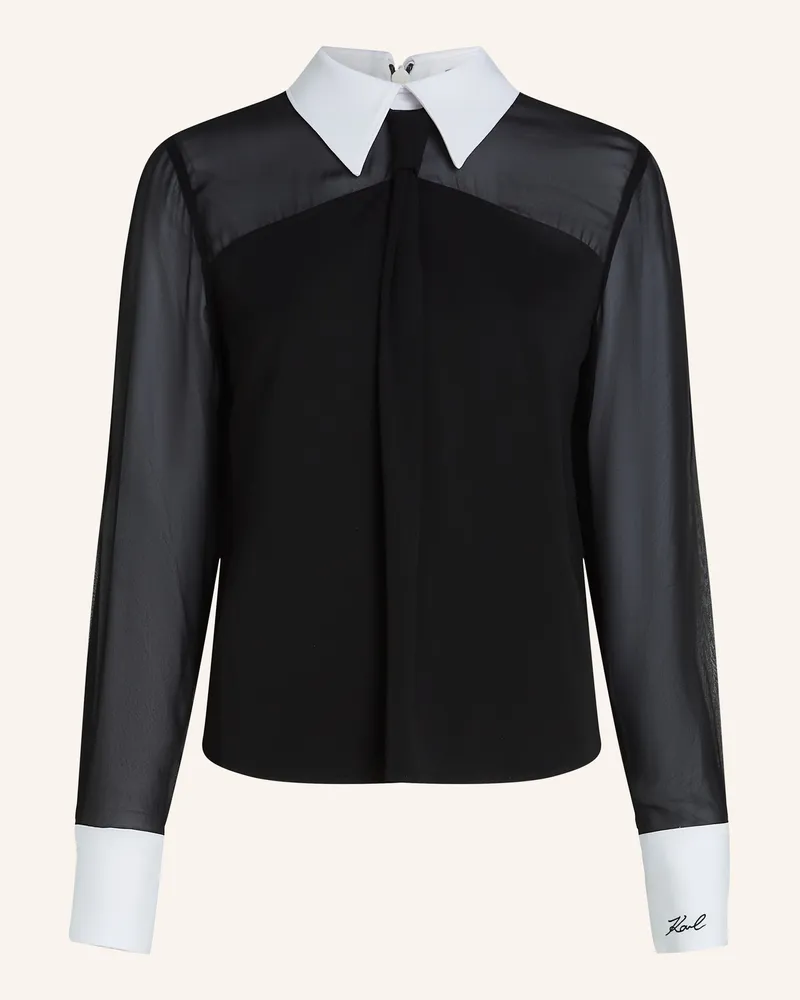 Karl Lagerfeld Bluse Schwarz