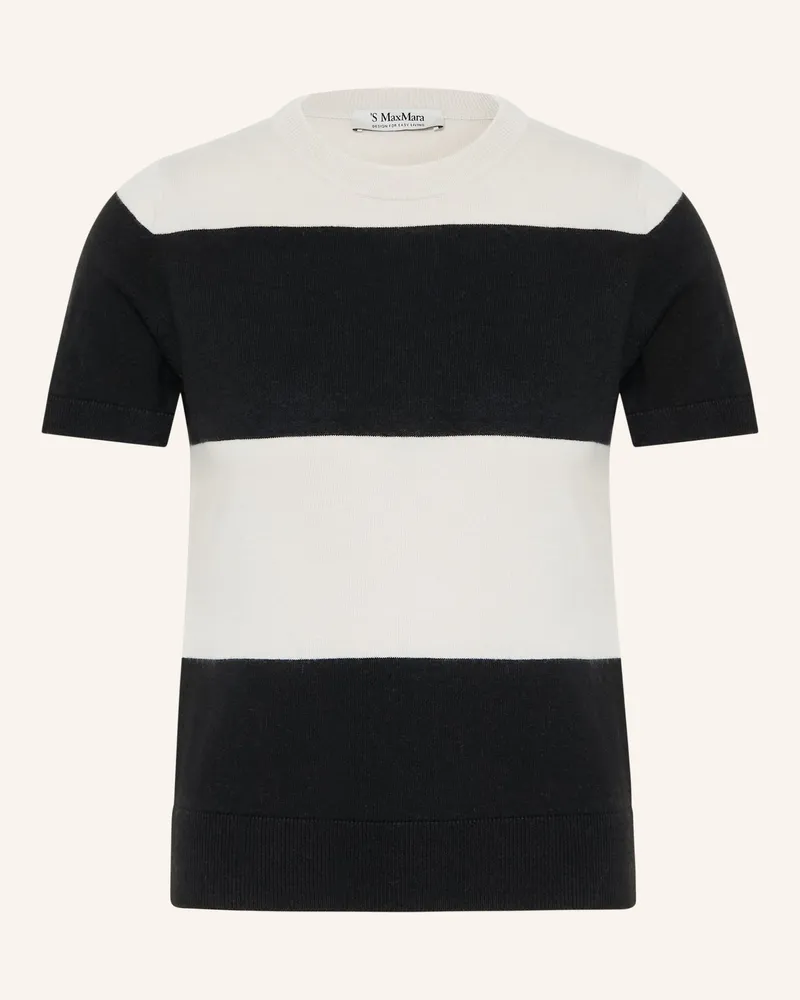 Max Mara Strickshirt Magenta weiss Weiss