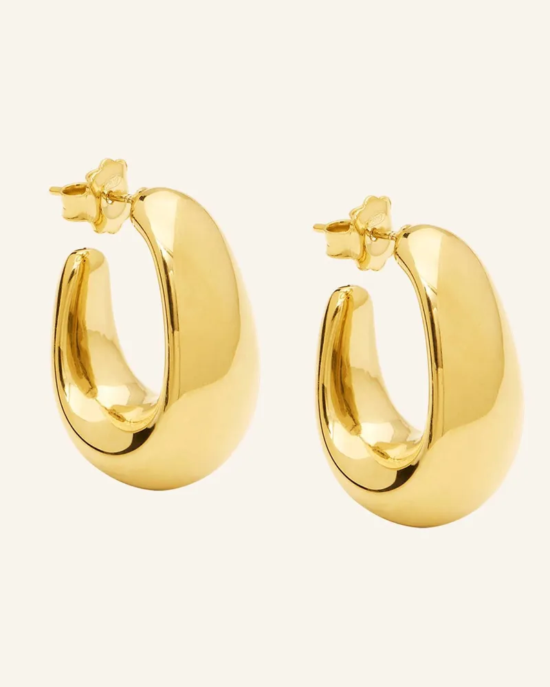 POMPIDOU Ohrhänger MINI ELIA OVAL STUD by GLAMBOU Gold