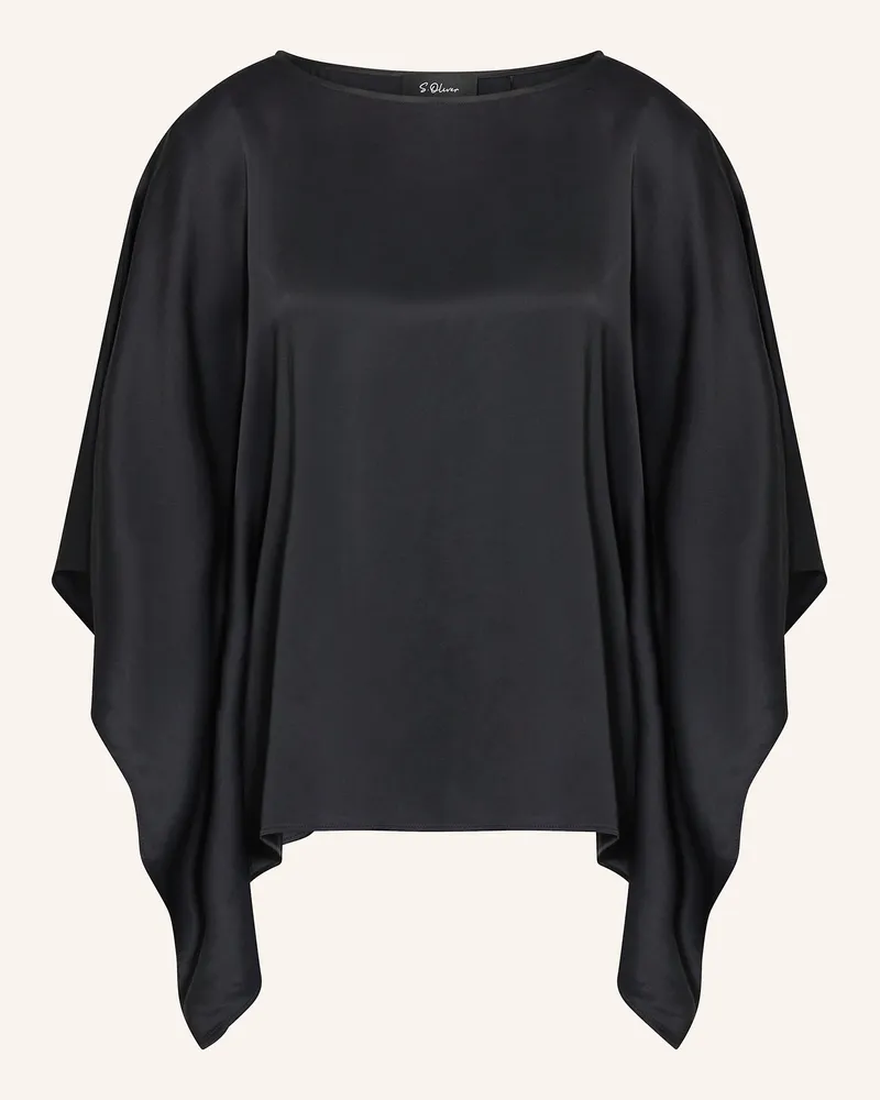 S.Oliver Blusenshirt aus Satin Schwarz