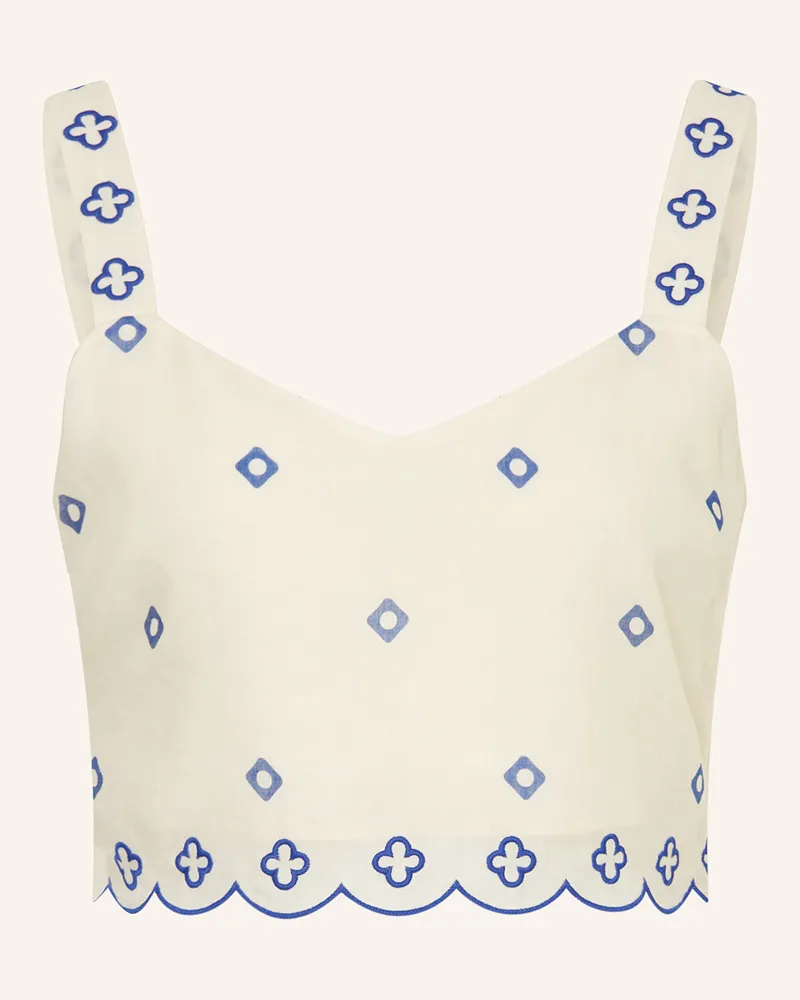 Claudie Pierlot Cropped-Blusentop Ecru