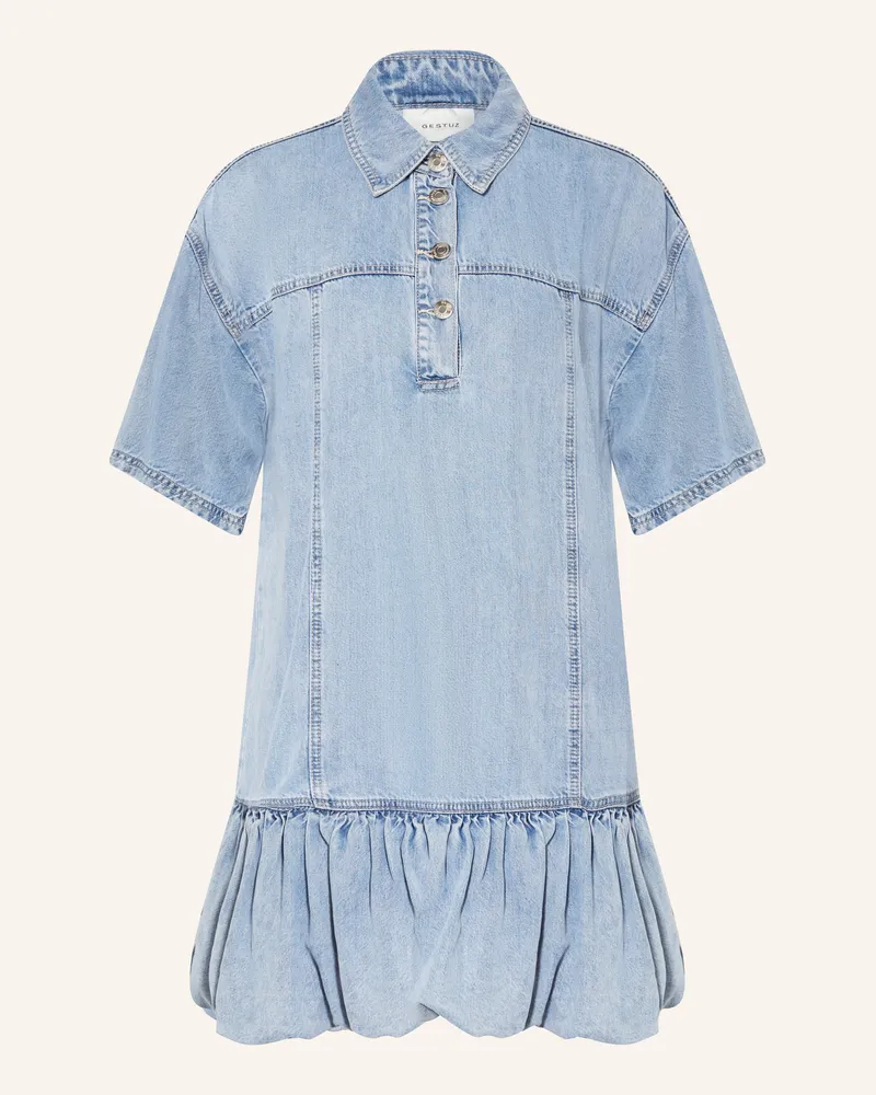 Gestuz Jeanskleid GZSEA mit 3/4-Arm Hellblau