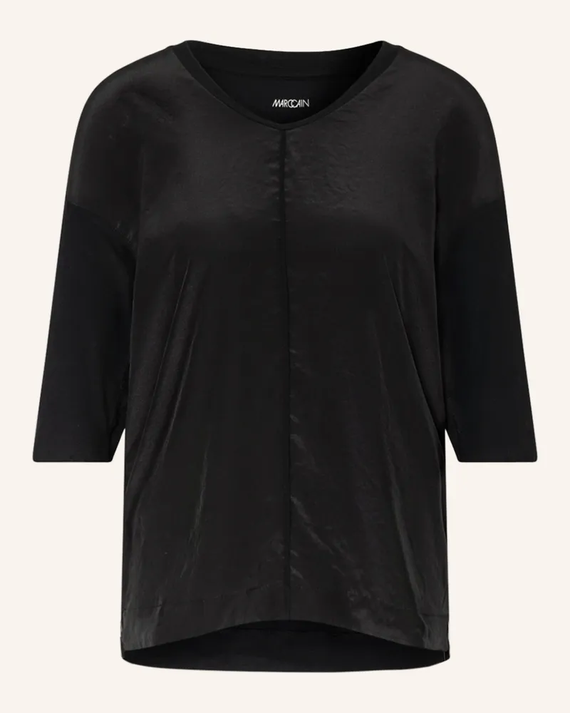 Marc Cain Blusenshirt Mit 3/4-Arm Im Materialmix schwarz 900