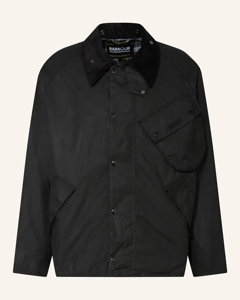 Barbour Fieldjacket Pacemaster Wax schwarz Schwarz
