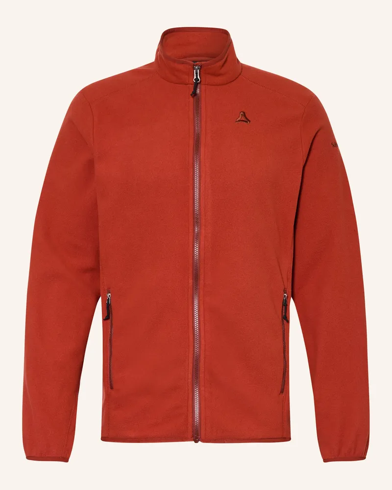 Schöffel Fleecejacke Ash braun Dunkelrot