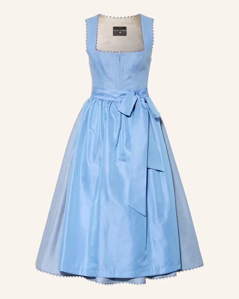 KINGA MATHE Dirndl München Mit Leinen blau Hellblau