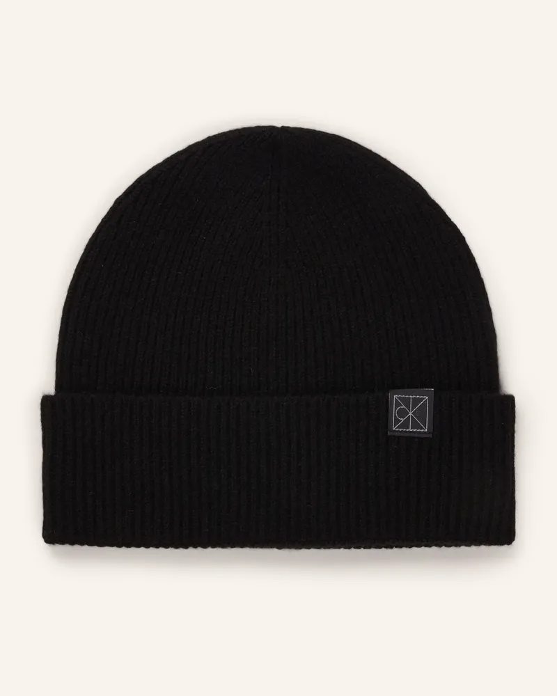 Calvin Klein Cashmere-Mütze Schwarz