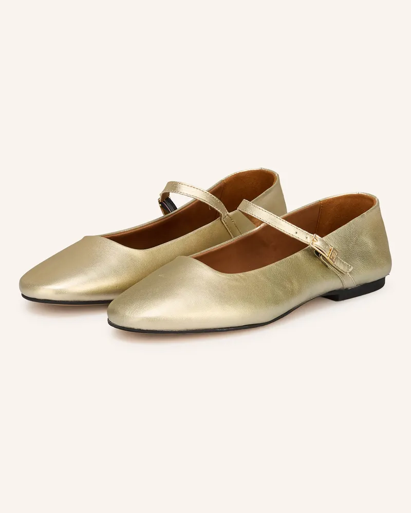 Tommy Hilfiger Mary-Jane-Ballerinas Gold