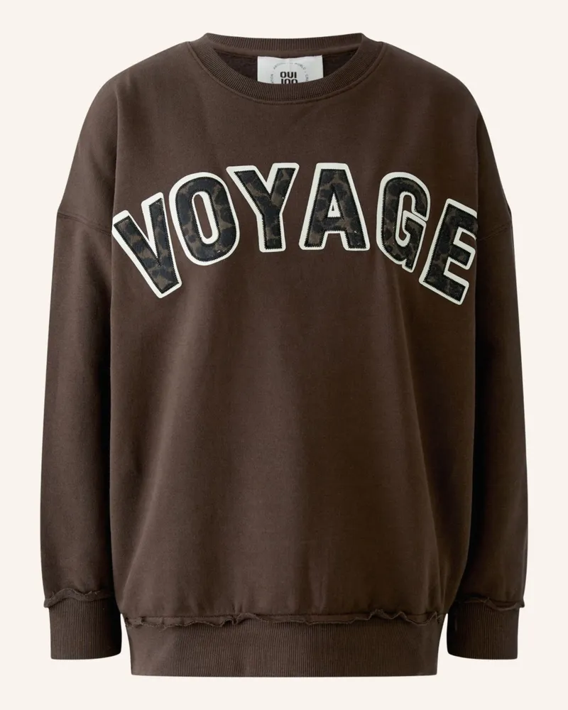 Oui  Sweatshirt braun Braun