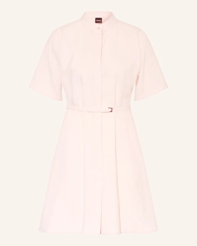 HUGO BOSS Kleid Dalinia Mit Leinen rosa Hellrosa