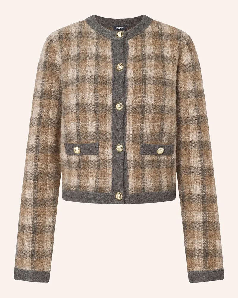 JOOP! Strickjacke KEA mit Alpaka Braun