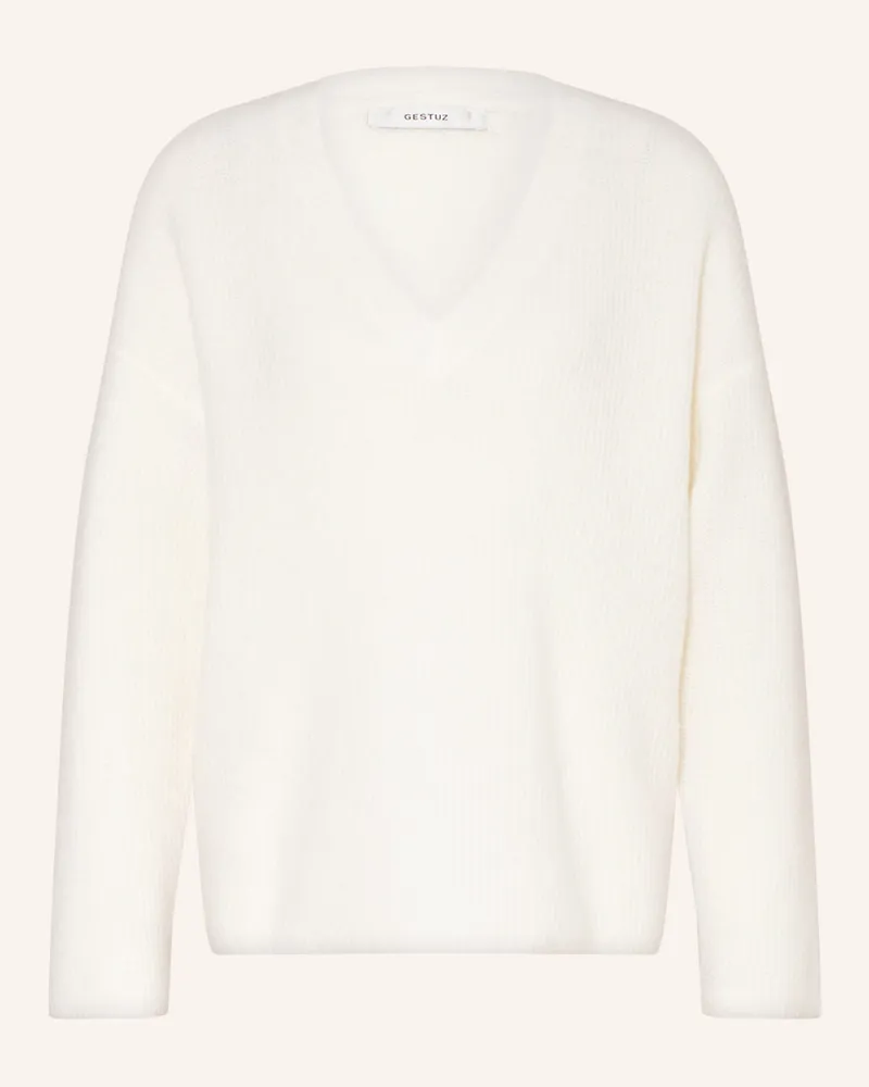 Gestuz Pullover ALPHAGZ mit Alpaka Ecru