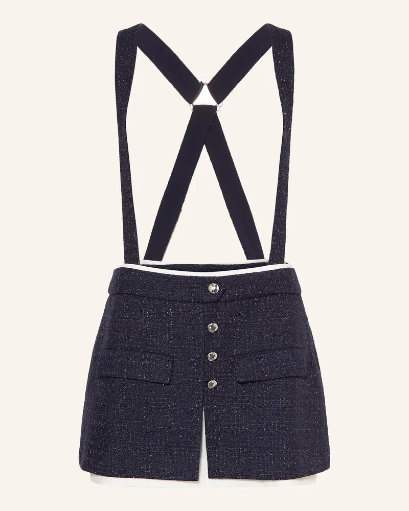 Maje Tweed-Skort Im Materialmix Mit Glitzergarn blau Dunkelblau