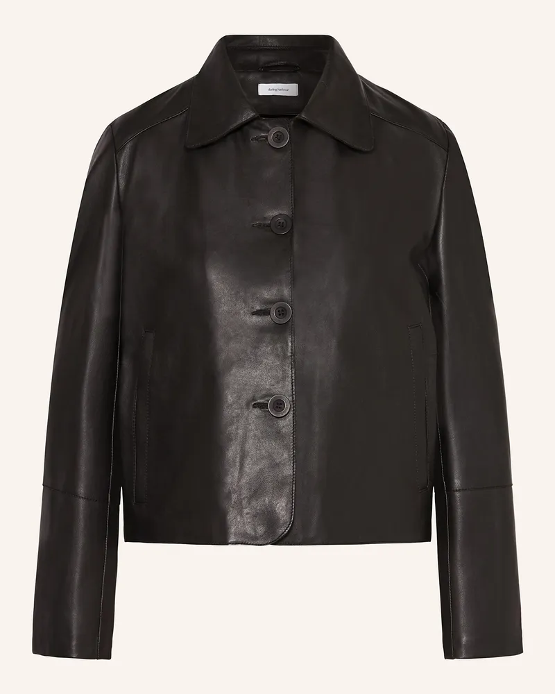 Darling Harbour Lederjacke Schwarz