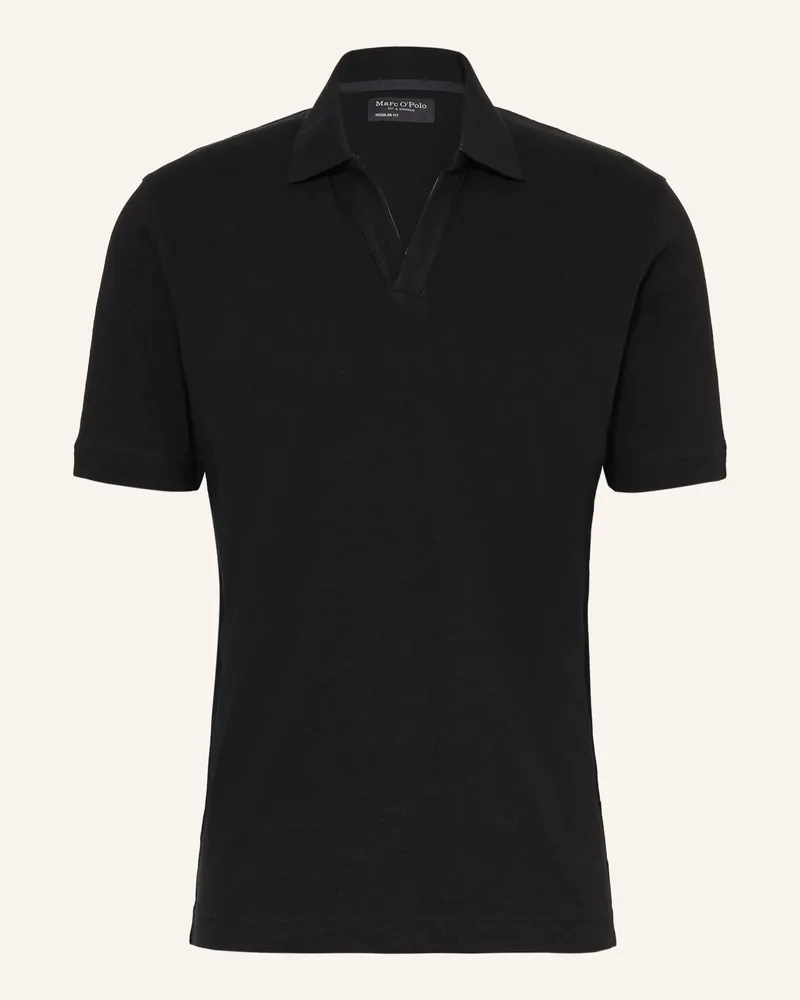 Marc O'Polo Jersey-Poloshirt Regular Fit schwarz Schwarz