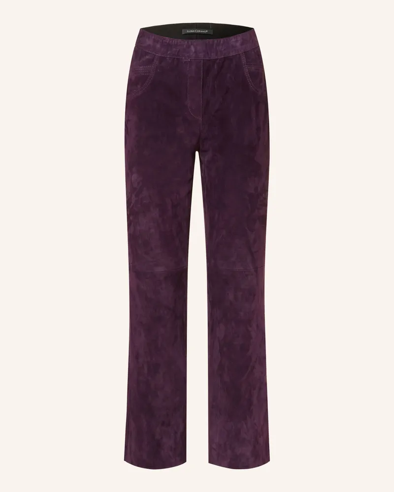 Luisa Cerano Lederhose lila Dunkellila