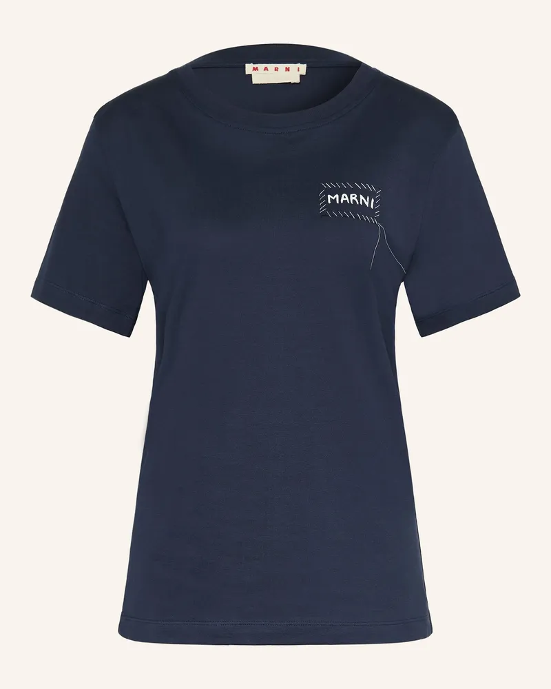 Marni T-Shirt blau Dunkelblau