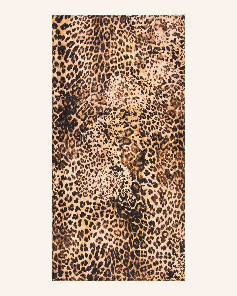 Mrs & HUGS Seidenschal braun Schwarz