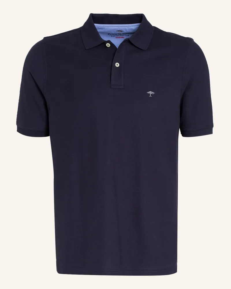 Fynch-Hatton Piqué-Poloshirt blau Dunkelblau